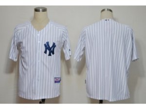 mlb jerseys new york yankees blank white(black strip