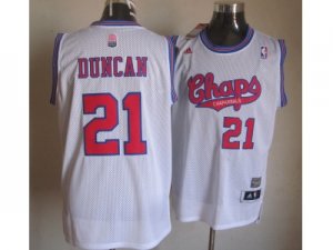 nba san antonio spurs #21 tim duncan white jerseys[revolution 30 swingman]