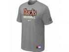 Arizona Diamondbacks Crimson L.Grey Nike Short Sleeve Practice T-Shirt