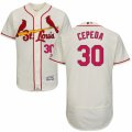 Mens Majestic St. Louis Cardinals #30 Orlando Cepeda Cream Flexbase Authentic Collection MLB Jersey