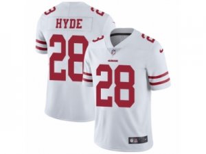 Mens Nike San Francisco 49ers #28 Carlos Hyde Vapor Untouchable Limited White NFL Jersey