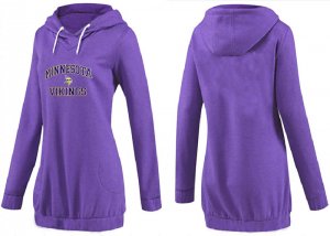 Women Minnesota Vikings Logo Pullover Hoodie-036