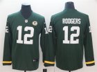 Nike Packers #12 Aaron Rodgers Green Therma Long Sleeve Jersey