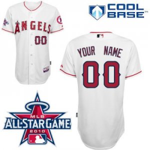 Customized Los Angeles Angels of Anaheim Jersey White Home Cool Base 2010 All Star Patch Baseball