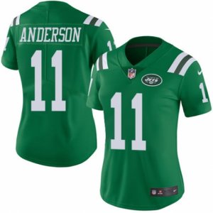 Women\'s Nike New York Jets #11 Robby Anderson Limited Green Rush NFL Jersey