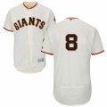 Mens Majestic San Francisco Giants #8 Hunter Pence Cream Flexbase Authentic Collection MLB Jersey
