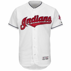 Men\'s Cleveland Indians Majestic Balnk White Flexbase Authentic Collection Team Jersey