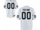 Men's Nike Oakland Raiders Customized Game White Jerseys (S-4XL)