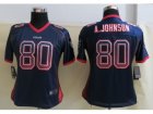 Nike Women Houston Texans #80 A.Johnson Blue Jerseys(Drift Fashion)