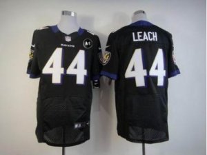 Nike Baltimore Ravens #44 leach black jerseys[Elite Art Patch]