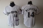 mlb milwaukee brewers #14 mcgehee white[cool base]