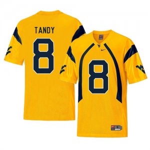 West Virginia Mountaineers #8 Keith Tandy Gold College Football Jersey