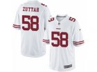 Mens Nike San Francisco 49ers #58 Jeremy Zuttah Limited White NFL Jersey