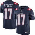 Youth Nike New England Patriots #17 Devin Street Limited Navy Blue Rush NFL Jersey