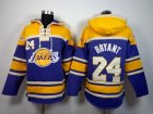 NBA Los Angeles Lakers #24 kobe bryant purple-yellow jerseys[pullover hooded sweatshirt]