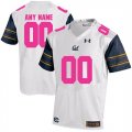 California Golden Bears White Mens Customized 2018 Breast Cancer Awareness College Football
