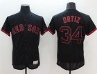 Boston Red Sox #34 David Ortiz Black Fashion Flexbase Authentic Collection Stitched Baseball Jersey