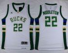 NBA Men Milwaukee Bucks #22 Khris Middleton White Alternate Stitched Jersey
