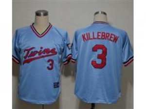 MLB Minnesota Twins #3 Harmon Killebrew Baby Blue Throwback Jerseys