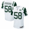 Mens Nike New York Jets #58 Erin Henderson Elite White NFL Jersey