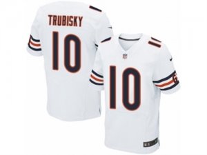 Mens Nike Chicago Bears #10 Mitchell Trubisky Elite White NFL Jersey