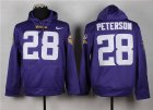 Nike Minnesota Vikings #28 Adrian Peterson Purple jerseys(Pullover Hoodie)