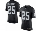 Mens Nike Oakland Raiders #25 Fred Biletnikoff Elite Black Team Color NFL Jersey