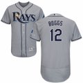 Mens Majestic Tampa Bay Rays #12 Wade Boggs Grey Flexbase Authentic Collection MLB Jersey