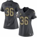 Women's Nike Pittsburgh Steelers #36 Jerome Bettis Limited Black 2016 Salute to Service NFL Jersey