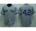 New York Yankees #42 Rivera 2009 world series patchs grey