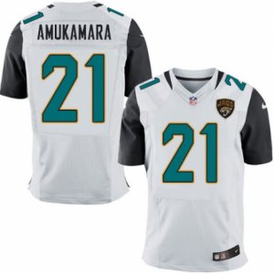 Mens Nike Jacksonville Jaguars #21 Prince Amukamara Elite White NFL Jersey