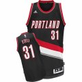 Mens Adidas Portland Trail Blazers #31 Festus Ezeli Swingman Black Road NBA Jersey