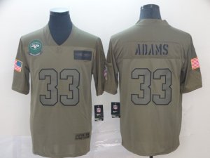 Nike Jets #33 Jamal Adams 2019 Olive Salute To Service Limited Jersey