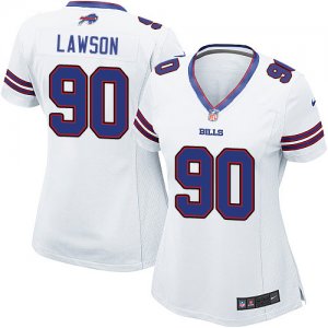 Womens Nike Buffalo Bills #90 Shaq Lawson Limited White NFL Jersey