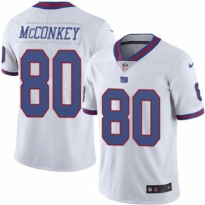 Mens Nike New York Giants #80 Phil McConkey Limited White Rush NFL Jersey