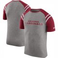 Arizona Cardinals Enzyme Shoulder Stripe Raglan T-Shirt Heathered Gray