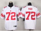 Nike New York Giants #72 Justin Pugh white Jerseys(Elite)