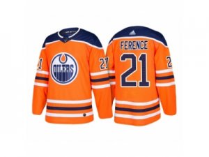 Mens adidas Andrew Ference Edmonton Oilers #21 Orange 2018 New Season Team Home Jersey