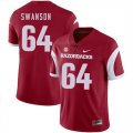 Arkansas Razorbacks 64 Travis Swanson Red College Football Jersey