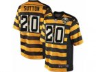 Mens Nike Pittsburgh Steelers #20 Cameron Sutton Elite Yellow Black Alternate 80TH Anniversary Throwback NFL Jersey