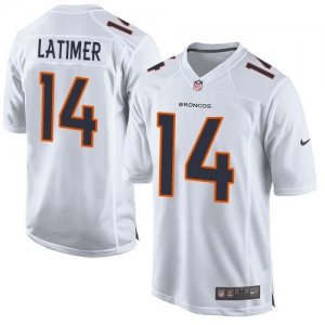 Nike Denver Broncos #14 Cody Latimer White Men Stitched NFL Game Event Jersey