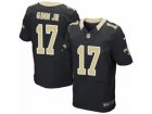 Mens Nike New Orleans Saints #17 Ted Ginn Jr Elite Black Team Color NFL Jersey