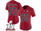 Womens Nike Atlanta Falcons #70 Jake Matthews Limited Red Rush Super Bowl LI 51 NFL Jersey