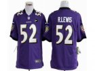 Nike Baltimore Ravens #52 Ray Lewis purple jerseys[game Art Patch]