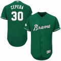 Men's Majestic Atlanta Braves #30 Orlando Cepeda Green Celtic Flexbase Authentic Collection MLB Jersey