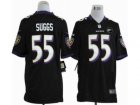 Nike Baltimore Ravens #55 Terrell Suggs black jerseys[game Art Patch]