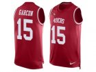 Mens Nike San Francisco 49ers #15 Pierre Garcon Limited Red Player Name & Number Tank Top NFL Jersey