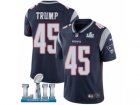 Men Nike New England Patriots #45 Donald Trump Navy Blue Team Color Vapor Untouchable Limited Player Super Bowl LII NFL Jersey