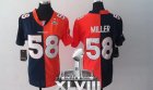 2014 super bowl xlvii nike women nfl jerseys denver broncos #58 miller blue-orange[nike split]