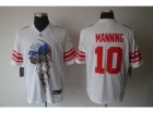 Nike NFL New York Giants #10 Eli Manning White Jerseys(Helmet Tri-Blend Limited)